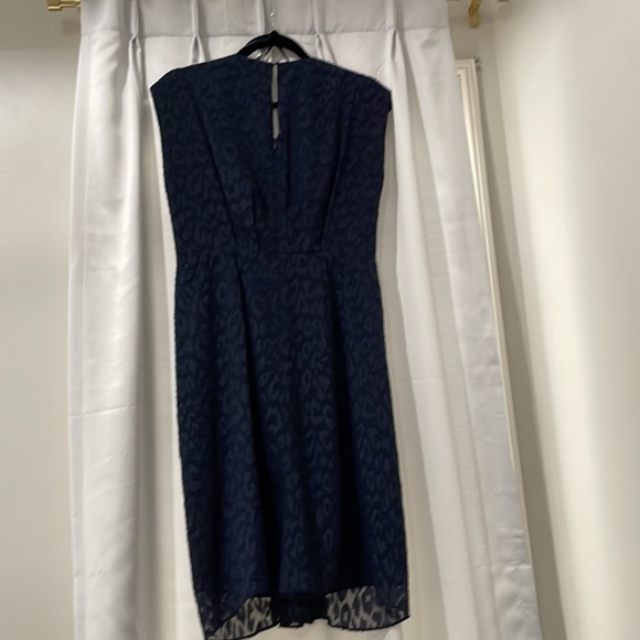 Maggy London Navy Leopard Cocktail Dress - Picture 4 of 6